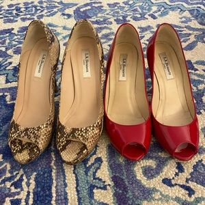 L.K.Bennett lot.2 pairs peep toe high heels 38